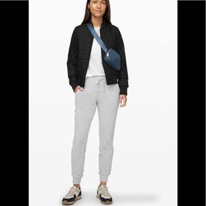 Lululemon Warm Down Joggers, Cotton Terry Velour, Light Heather Core Grey